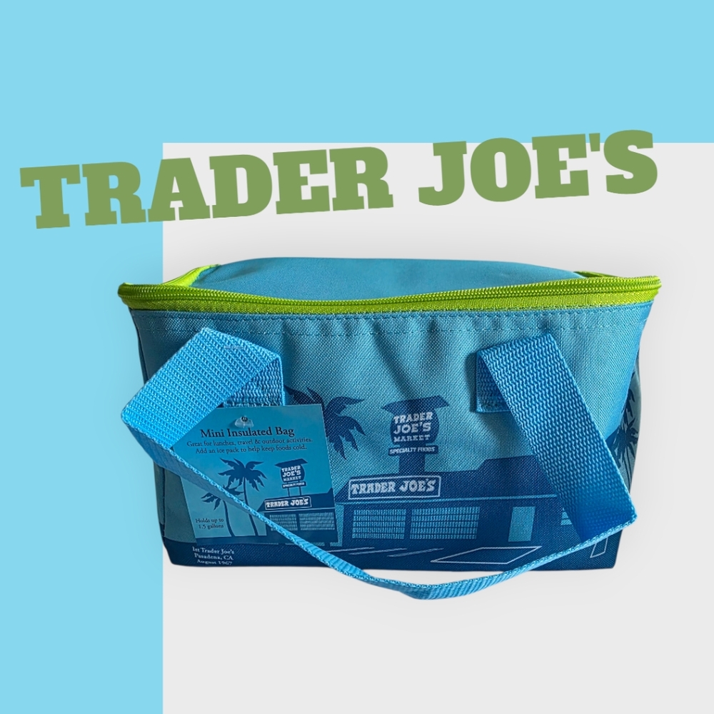 Trader Joe's Mini Insulated Bag -Blue